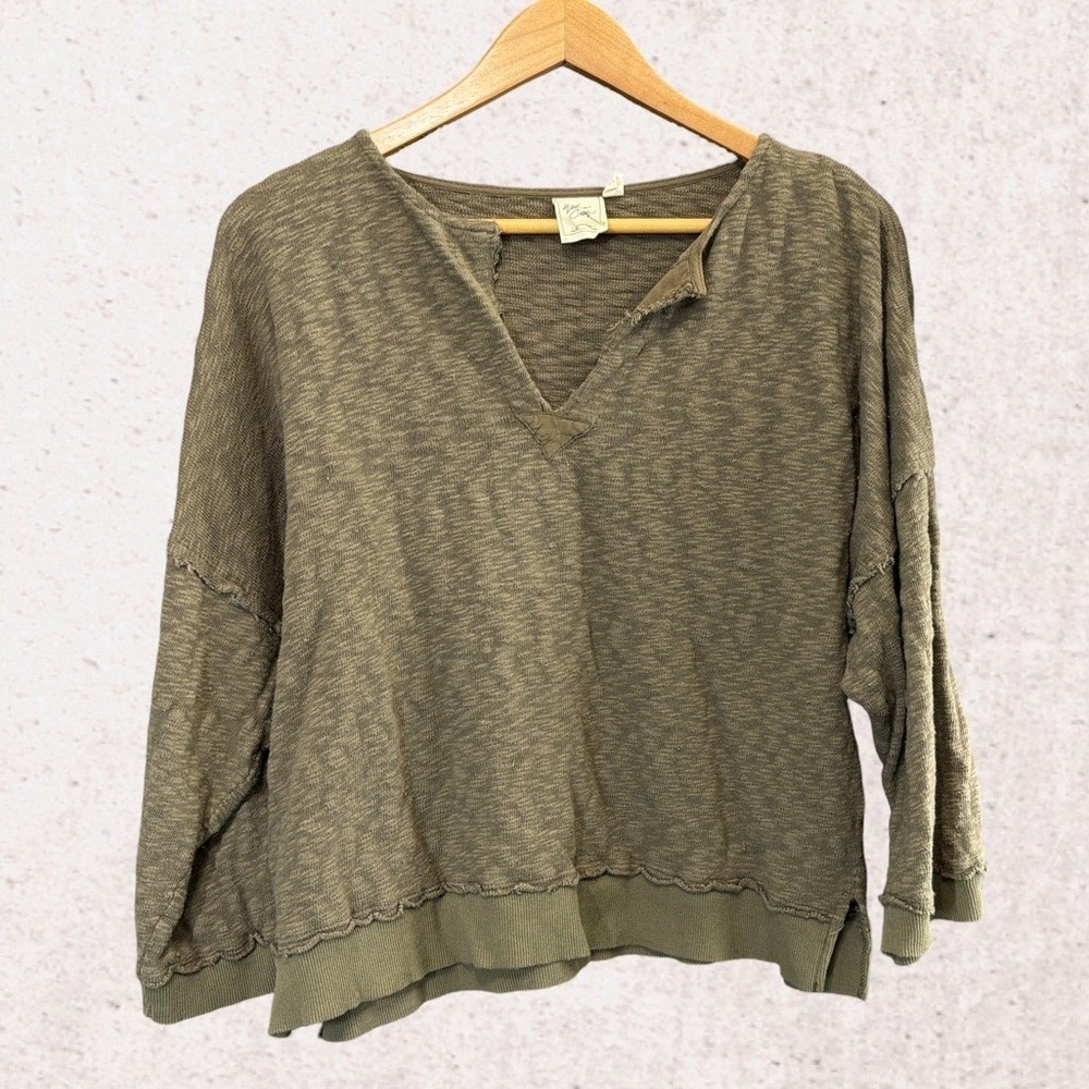 White Crow Green Boxy Sweatshirt